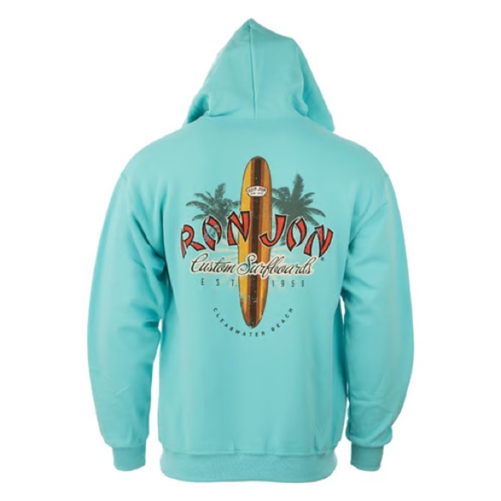 Ron Jon Surf Shop Custom Surfboards Teal Sweatshirt Size Medium